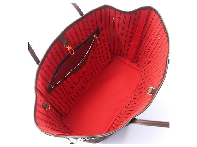 Bolso Tote Louis Vuitton Neverfull MM Damier Ebene Castaño - vista 3