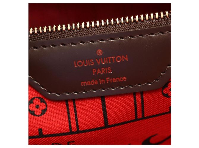 Bolso Tote Louis Vuitton Neverfull MM Damier Ebene Castaño - vista 4