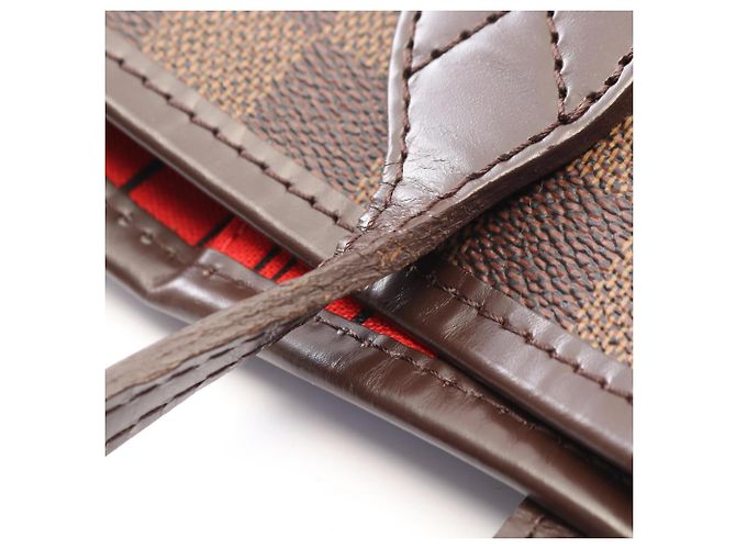 Bolso Tote Louis Vuitton Neverfull MM Damier Ebene Castaño - vista 9