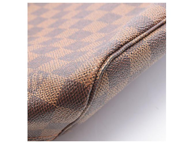 Borsa Tote Louis Vuitton Neverfull MM Damier Ebene Cerise Marrone - vista 10