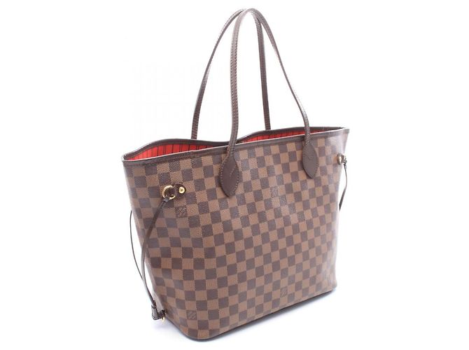Borsa Tote Louis Vuitton Neverfull MM Damier Ebene Marrone - vista 2