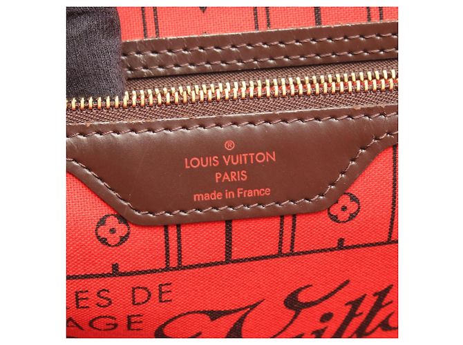 Borsa Tote Louis Vuitton Neverfull MM Damier Ebene Marrone - vista 4