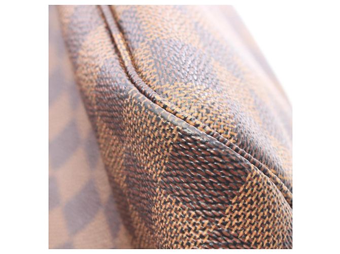 Borsa Tote Louis Vuitton Neverfull MM Damier Ebene Marrone - vista 8