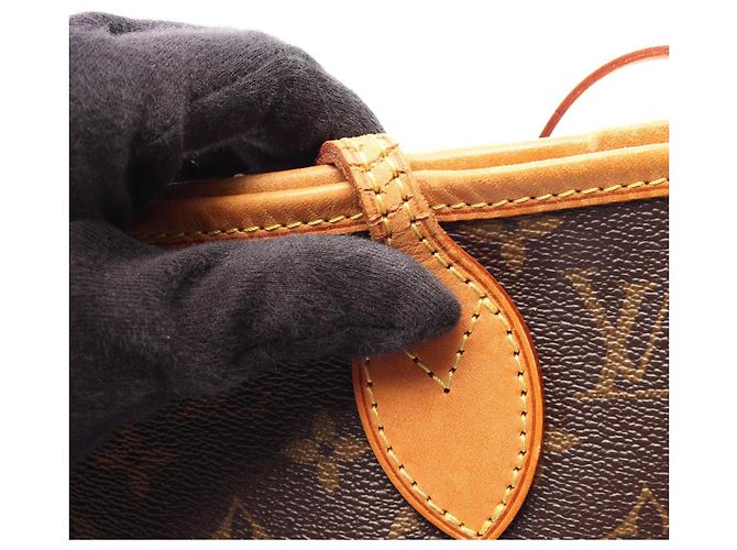 Borsa Tote Louis Vuitton Neverfull MM Marrone - vista 12