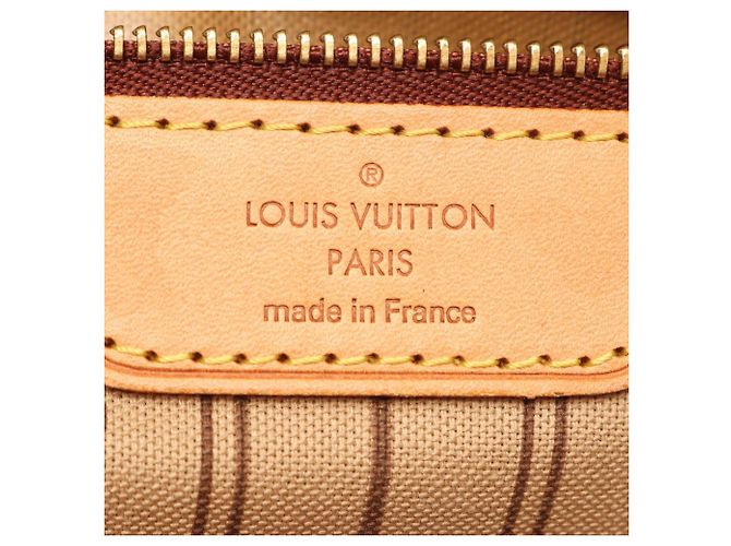 Borsa Tote Louis Vuitton Neverfull MM Marrone - vista 4