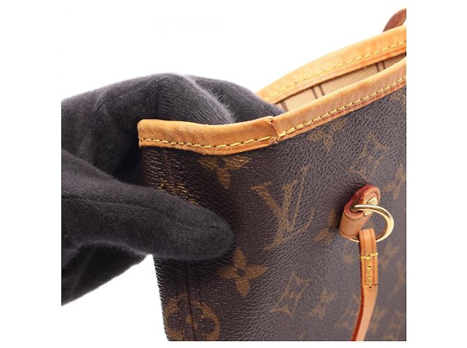 Borsa Tote Louis Vuitton Neverfull MM Marrone - vista 8