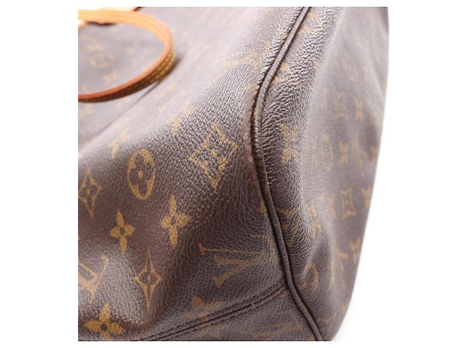 Borsa Tote Louis Vuitton Neverfull MM Marrone - vista 9
