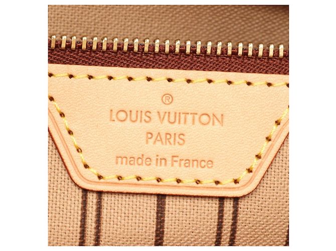 Borsa Tote Louis Vuitton Neverfull MM Marrone - vista 4