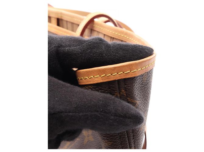 Borsa Tote Louis Vuitton Neverfull MM Marrone - vista 8