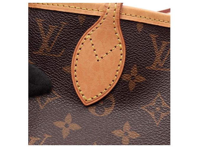 Borsa Tote Louis Vuitton Neverfull MM Marrone Fuschia - vista 10