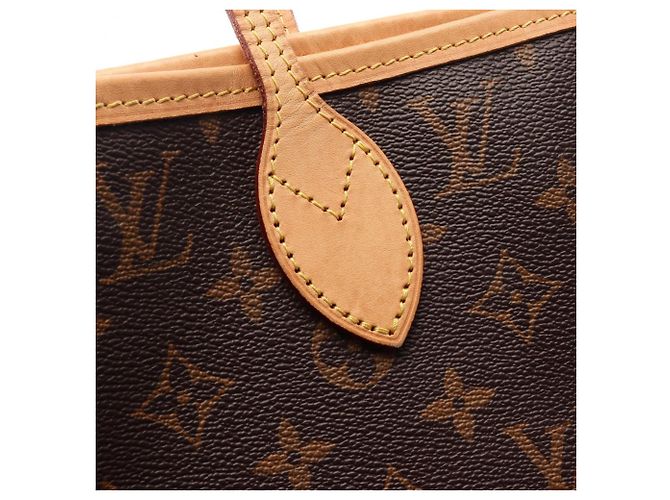 Borsa Tote Louis Vuitton Neverfull MM Marrone Fuschia - vista 9