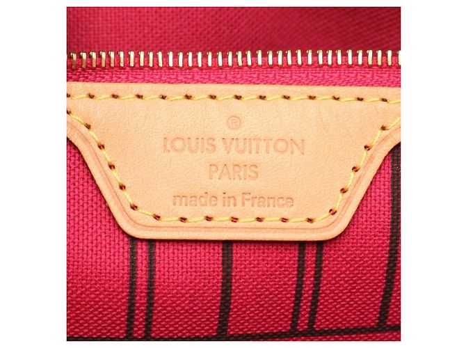 Borsa Tote Louis Vuitton Neverfull MM Marrone - vista 4