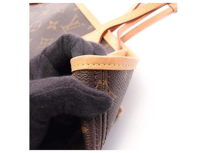 Borsa Tote Louis Vuitton Neverfull MM Marrone - vista 7