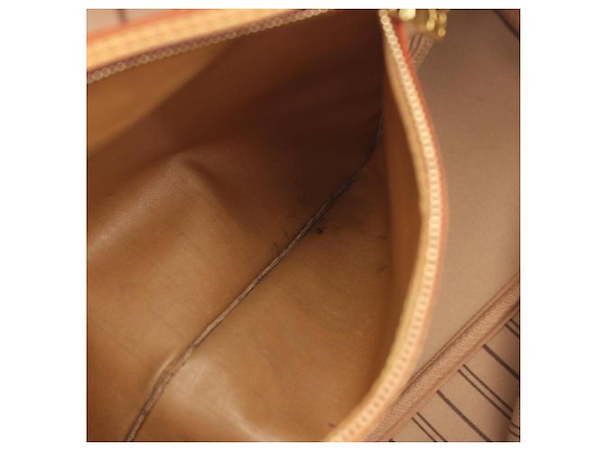 Borsa Tote Louis Vuitton Neverfull MM Monogram Marrone - vista 11