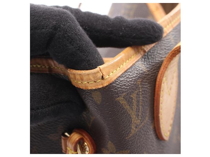 Borsa Tote Louis Vuitton Neverfull MM Monogram Marrone - vista 6