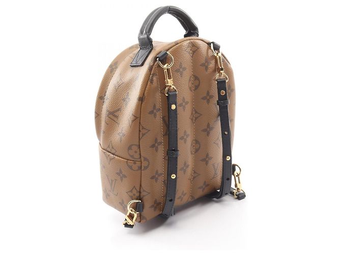 Louis Vuitton Palm Springs Mini Rucksack Marrone Nero - vista 2