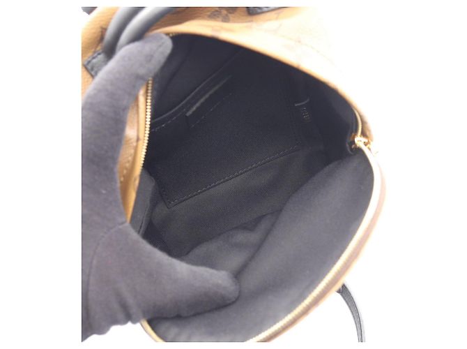 Louis Vuitton Palm Springs Mini Rucksack Marrone Nero - vista 3
