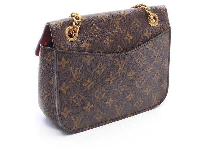 Borsa a tracolla Louis Vuitton Passy Monogram Marrone Nero - vista 2