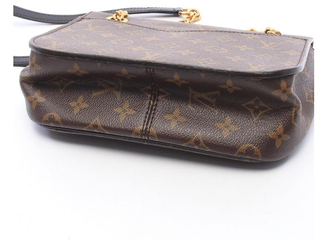Borsa a tracolla Louis Vuitton Passy Monogram Marrone Nero - vista 7