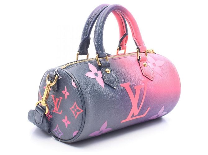 Borsa 2-Way Louis Vuitton Papillon BB Monogram Giant Midnight Fuchsia Rosa Porpora Blu navy - vista 2