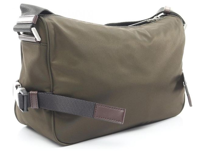 Bolsa de Ombro Prada Speedlock Marrom Caqui - vista 2