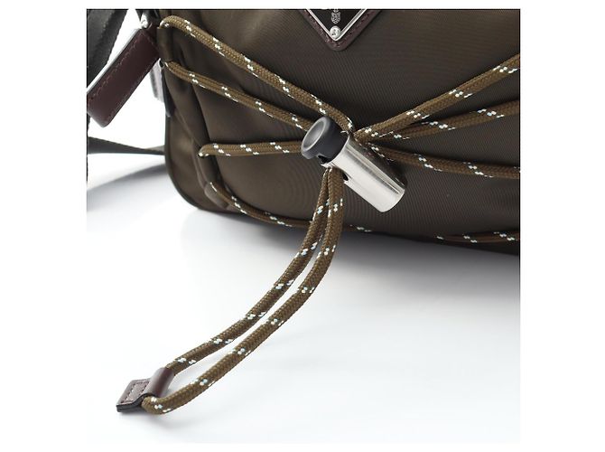 Bolsa de Ombro Prada Speedlock Marrom Caqui - vista 7