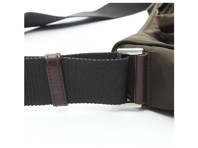 Bolsa de Ombro Prada Speedlock Marrom Caqui - vista 8