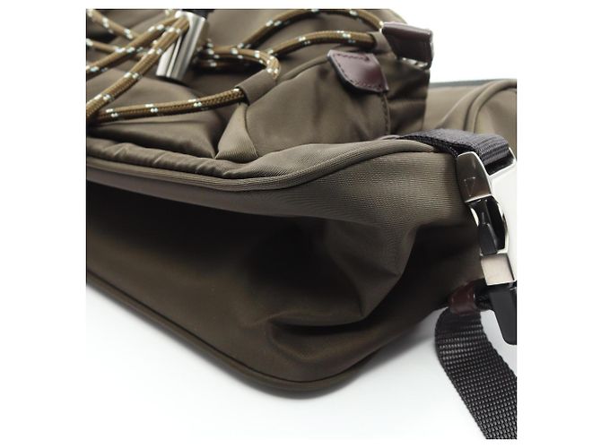 Bolsa de Ombro Prada Speedlock Marrom Caqui - vista 9