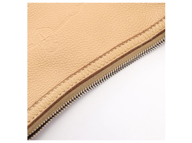 Borsa a tracolla Prada in pelle beige - vista 10
