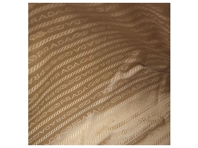 Borsa a tracolla Prada in pelle beige - vista 6