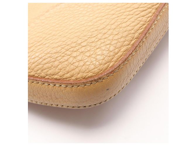 Borsa a tracolla Prada in pelle beige - vista 7