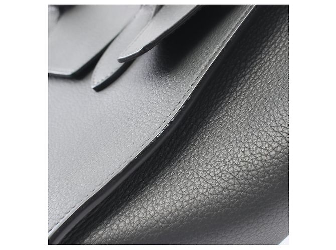 Céline Celine Tie Bag Shopper aus grauem Leder Braun - Ansicht 13