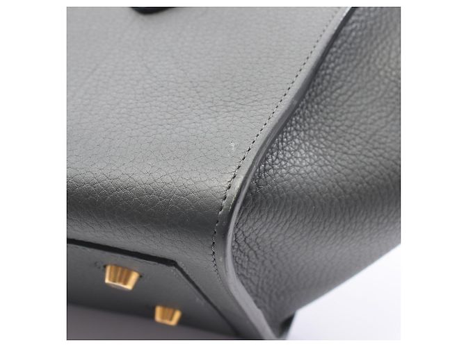 Céline Celine Tie Bag Shopper aus grauem Leder Braun - Ansicht 16