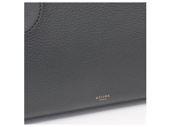 Céline Celine Tie Bag Shopper aus grauem Leder Braun - Ansicht 20