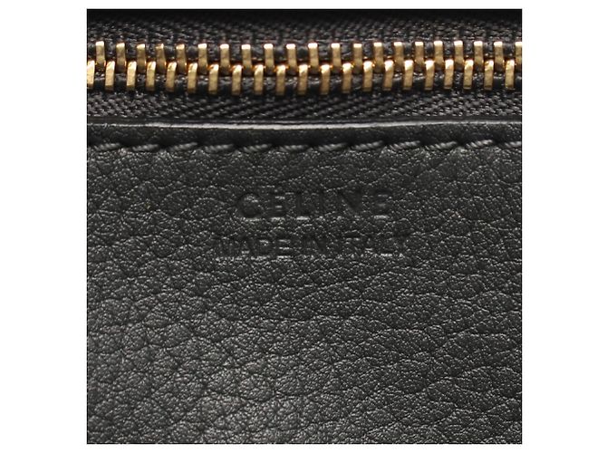 Céline Celine Tie Bag Shopper aus grauem Leder Braun - Ansicht 4