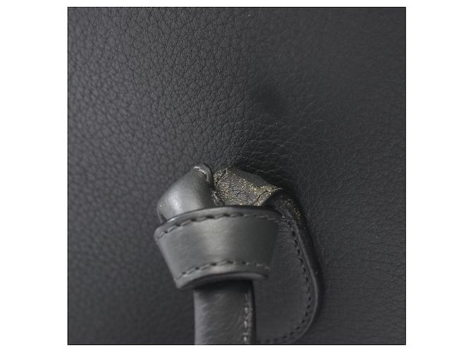 Céline Celine Tie Bag Shopper aus grauem Leder Braun - Ansicht 9
