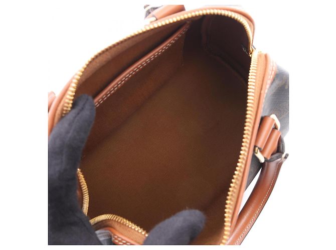 Céline Borsa a mano 2-Way Celine Small Boston Cuir Triomphe Marrone Nero - vista 3