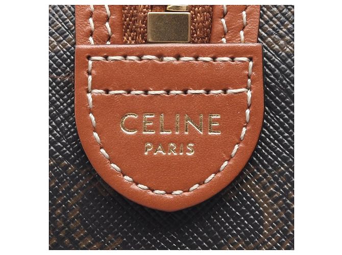 Céline Borsa a mano 2-Way Celine Small Boston Cuir Triomphe Marrone Nero - vista 4