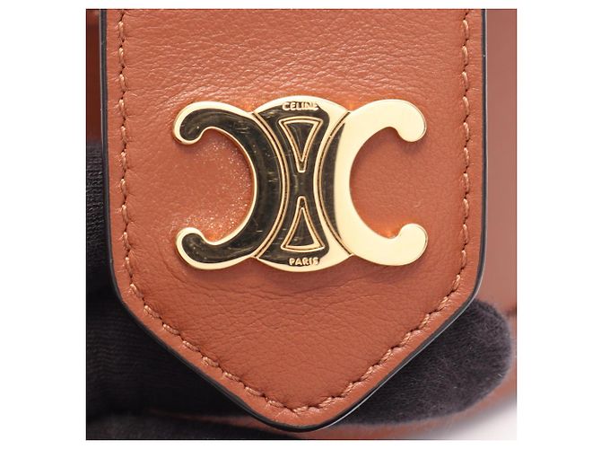Céline Celine Tambour Medium Triomphe Schultertasche Braun - Ansicht 5