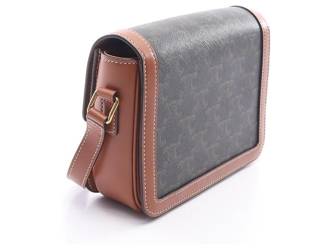 Céline Borsa a tracolla Celine Teen Triomphe Marrone Nero - vista 2