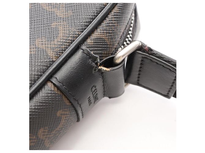 Céline Borsa a Tracolla Celine Triomphe Medium Marrone Nero - vista 10