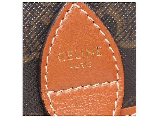 16 Céline Borsa Celine Folco Medium Marrone Nero - vista 4