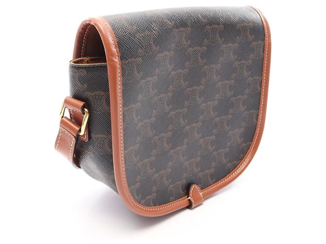 Céline Bolsa de mão Celine Folco Medium Marrom Preto - vista 2