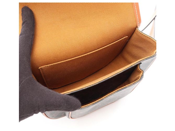 Céline Borsa Celine Folco Medium Triomphe Marrone Nero - vista 3