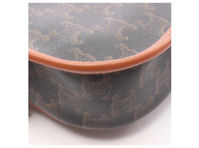 Céline Borsa Celine Folco Medium Triomphe Marrone Nero - vista 5