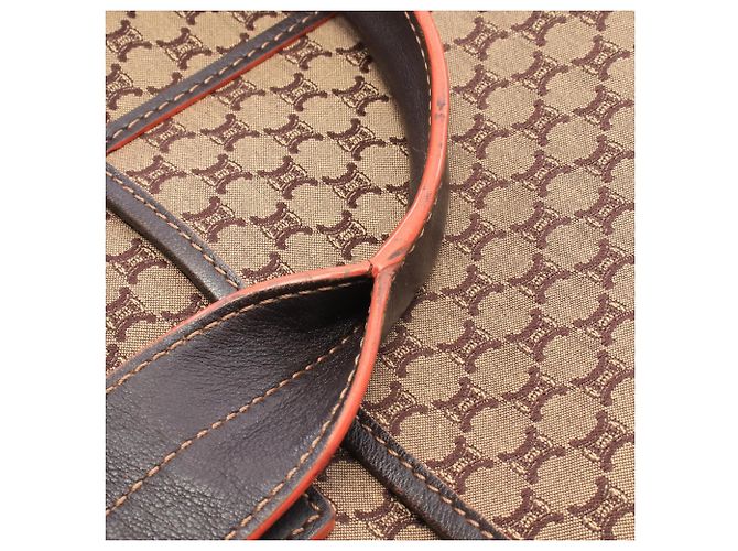 Céline Saco Tote Celine Macadam Marrom Bege - vista 6