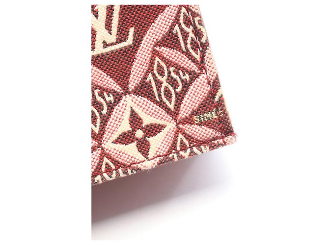 Borsa Louis Vuitton Petite Sac Plat Monogram Jacquard Marrone Bordò - vista 6