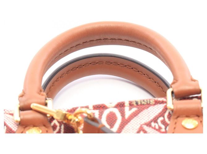 Borsa Louis Vuitton Petite Sac Plat Monogram Jacquard Marrone Bordò - vista 7