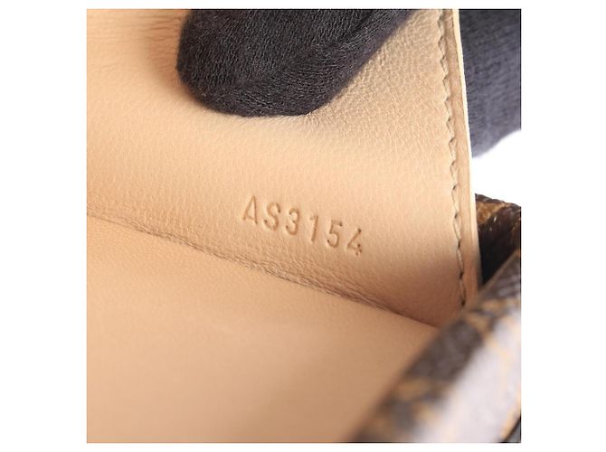 Borsa a tracolla Louis Vuitton Petite Malle Monogram Marrone Nero - vista 5
