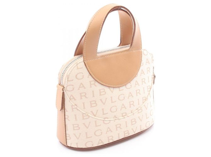Mini borsa Bvlgari Bulgari Logomania Beige Crudo - vista 2